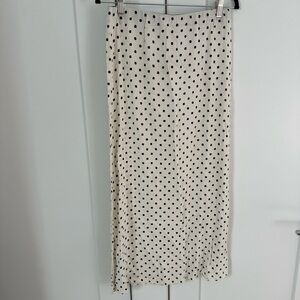 Jenni Kayne Cleo Slip Skirt Cream and Black Polka Dot